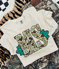 Turquoise & camo MS tee or sweatshirt